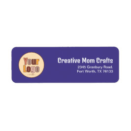 Etiqueta Endereço de devolução do logotipo de empresa minim