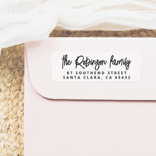 Etiqueta Endereço de devolução do Nome da Família em Negrit