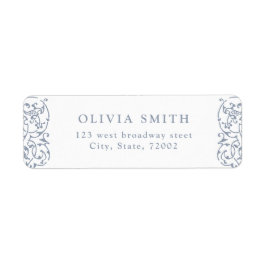 Etiqueta Endereço de devolução do Ornamentado Dusty Blue Vi