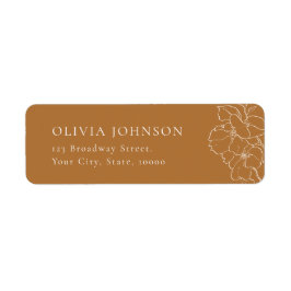 Etiqueta Endereço de devolução do ouro floral legante