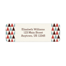 Etiqueta Endereço de devolução do padrão de triângulo azul