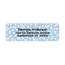 Etiqueta Endereço de devolução do padrão de verificação azu