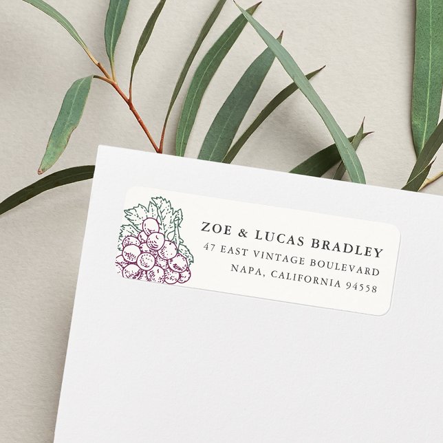 Etiqueta Endereço de devolução do país do vinho (Criador carregado)