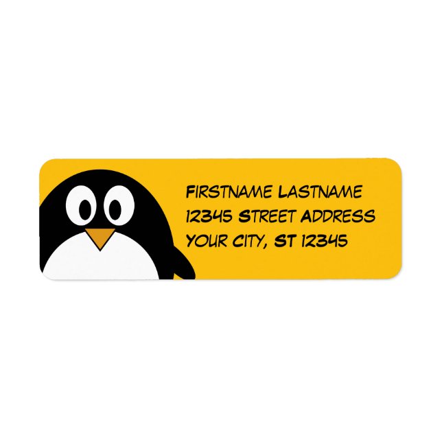 Etiqueta Endereço de devolução do Penguin (Frente)