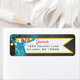 Etiqueta Endereço de devolução do Quadro de Chalkboard Buck