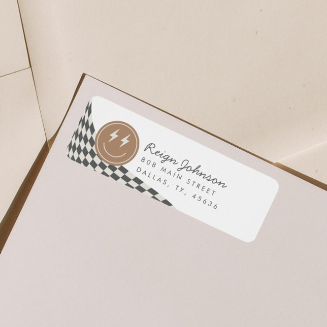 Etiqueta Endereço de devolução do retrô verificado do Legal (Criador carregado)