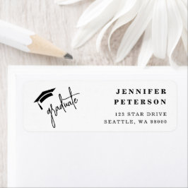 Etiqueta Endereço de devolução do script de Boné de formatu