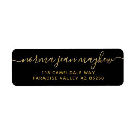 Etiqueta Endereço de devolução do script de escrita manual 