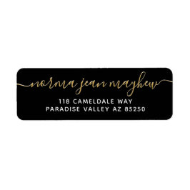 Etiqueta Endereço de devolução do script de escrita manual 