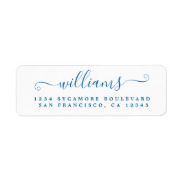 Etiqueta Endereço de devolução do Sobrenome do Script de Ti