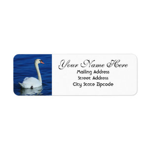 Etiqueta Endereço de devolução do Swan Branco