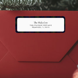 Etiqueta Endereço de devolução do Tartan Clássico Russo da