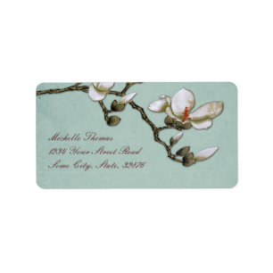 Etiqueta Endereço de devolução do Teatro e do White Magn