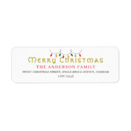 Etiqueta Endereço de Devolução Elegante de Natal