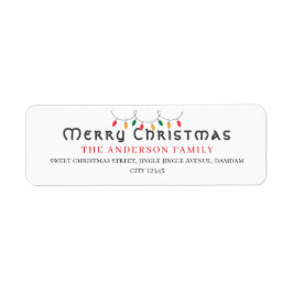 Etiqueta Endereço de Devolução Elegante de Natal