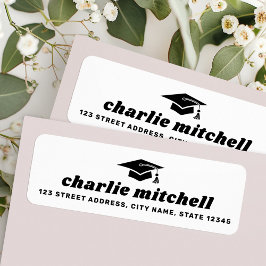 Etiqueta Endereço de devolução em branco do boné de formatu