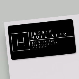 Etiqueta Endereço de Devolução em Branco e Preto