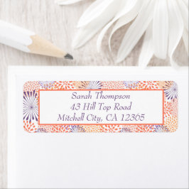 Etiqueta Endereço de Devolução Floral