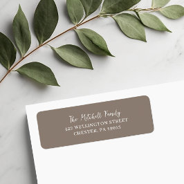 Etiqueta Endereço de devolução Greige