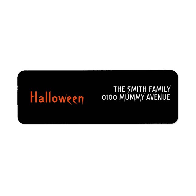 ETIQUETA ENDEREÇO DE DEVOLUÇÃO HALLOWEEN (Frente)