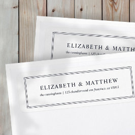 Etiqueta Endereço de devolução moderno e simples