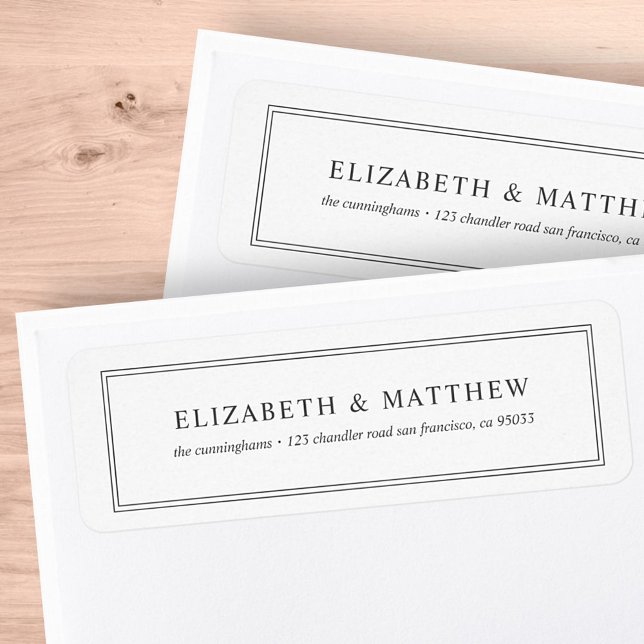 Etiqueta Endereço de devolução moderno e simples (Criador carregado)