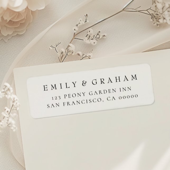 Etiqueta Endereço de Devolução Moderno Simples (Criador carregado)