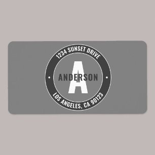 Etiqueta Endereço De Devolução Negrito Etc.  Cinza