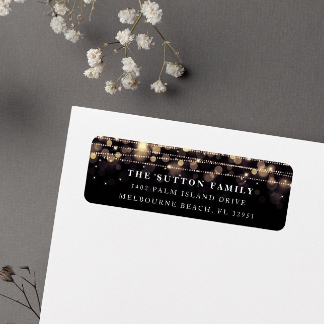 Etiqueta Endereço de devolução noturno entonado (Criador carregado)