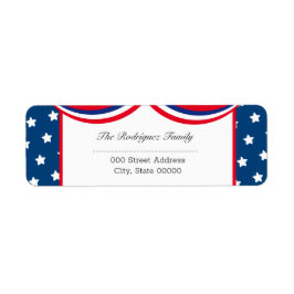 Etiqueta Endereço de devolução Patriótico Personalizado dos
