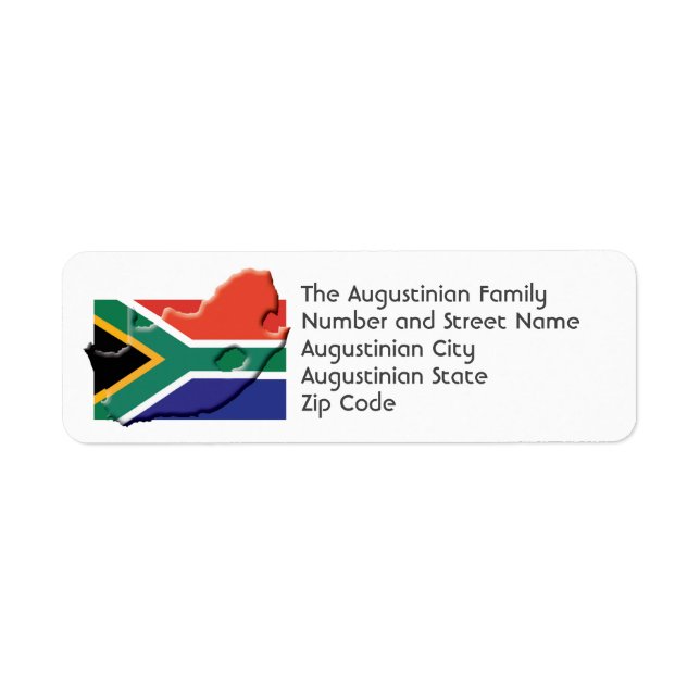 Etiqueta Endereço de devolução personalizada do SFLAG AFRIC (Frente)