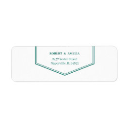 Etiqueta Endereço de devolução personalizada verde simples