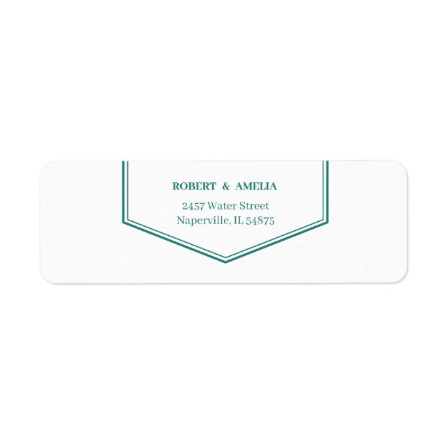 Etiqueta Endereço de devolução personalizada verde simples (Frente)