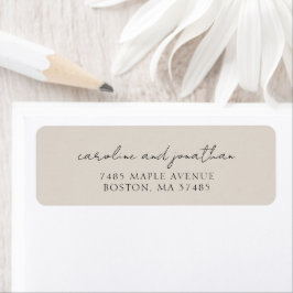 Etiqueta Endereço de Devolução Personalizado Casamento Scri