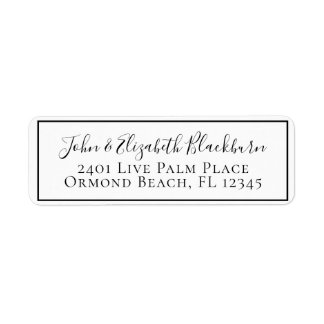 Etiqueta Endereço de devolução personalizado da caligrafia 