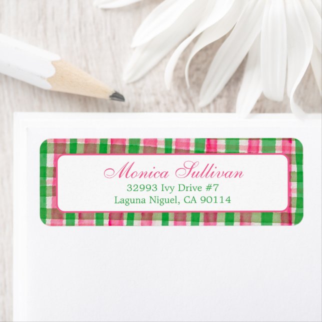 Etiqueta Endereço de Devolução PERSONALIZADO de Natal da Xa (Insitu)