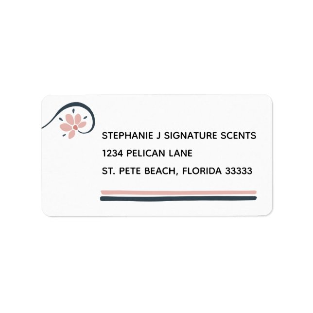 Etiqueta Endereço de devolução personalizado de óleos essen (Frente)