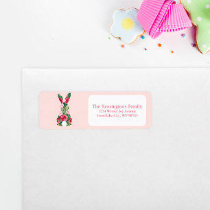Etiqueta Endereço de devolução personalizado do Bunny da Pá