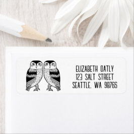 Etiqueta Endereço de Devolução PERSONALIZADO do Desenho da