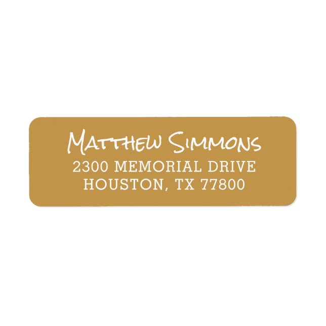 Etiqueta Endereço de devolução personalizado moderno (Frente)