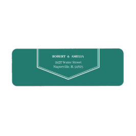 Etiqueta Endereço de devolução personalizado verde simples