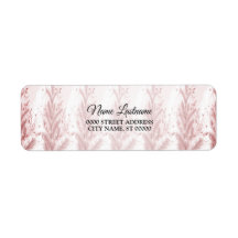 Endereço de devolução Red Christmas Pine Tree Neve