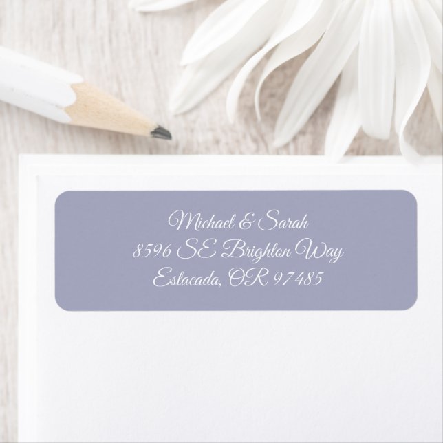 Etiqueta Endereço de devolução Roxo de Lavanda Suave Elegan (Insitu)