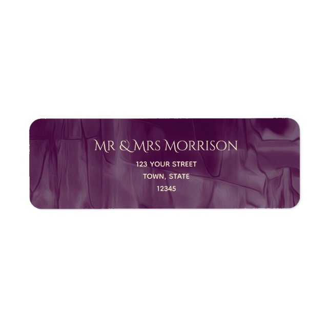 Etiqueta Endereço de Devolução Roxo Simples (Frente)