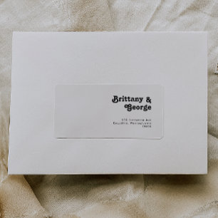 Etiqueta Endereço de Devolução RSVP de Casamento de Letr
