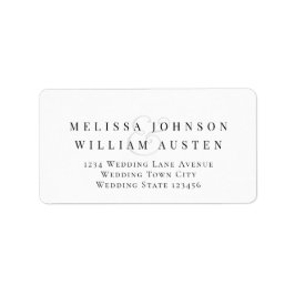 Etiqueta Endereço de devolução RSVP de casamento do noivo e