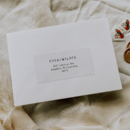 Etiqueta Endereço de devolução RSVP de Chá de fraldas Moder