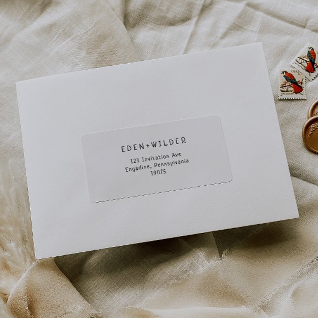 Etiqueta Endereço de devolução RSVP de Chá de fraldas Moder (Criador carregado)