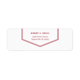 Etiqueta Endereço de devolução simples e personalizado