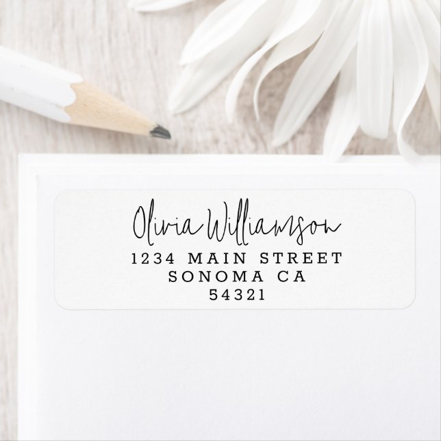 Etiqueta Endereço de Devolução Simples Mínimo Moderno  (Insitu)
